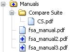 Files "fsa_manual2.pdf" and "fsa_manual3.pdf" were created in folder "Manuals".