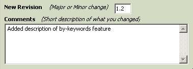 In this sample instead of putting detailed description of changes user just put some common words